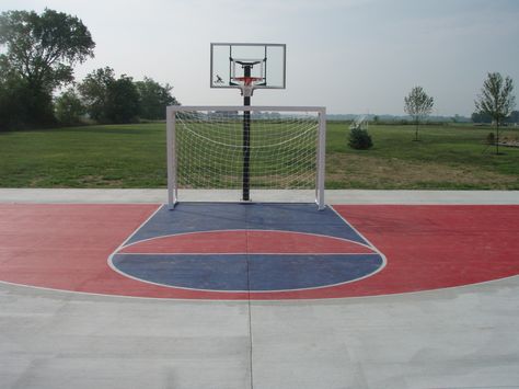How to make an outdoor basketball court