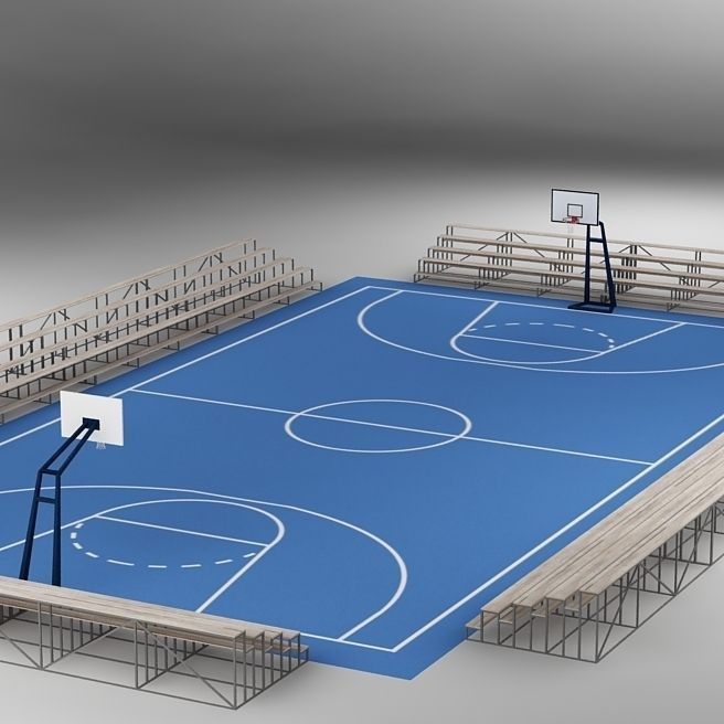 How big is a full size basketball court