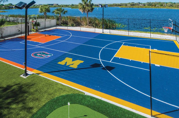 How to paint outdoor basketball court