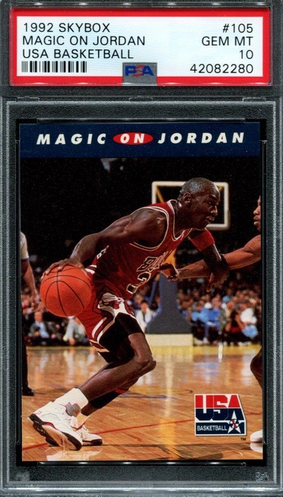 1992 NBA Hoops #54 Magic Johnson USA Dream Team Basketball Card
