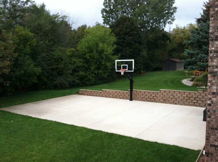 How to make a concrete basketball court