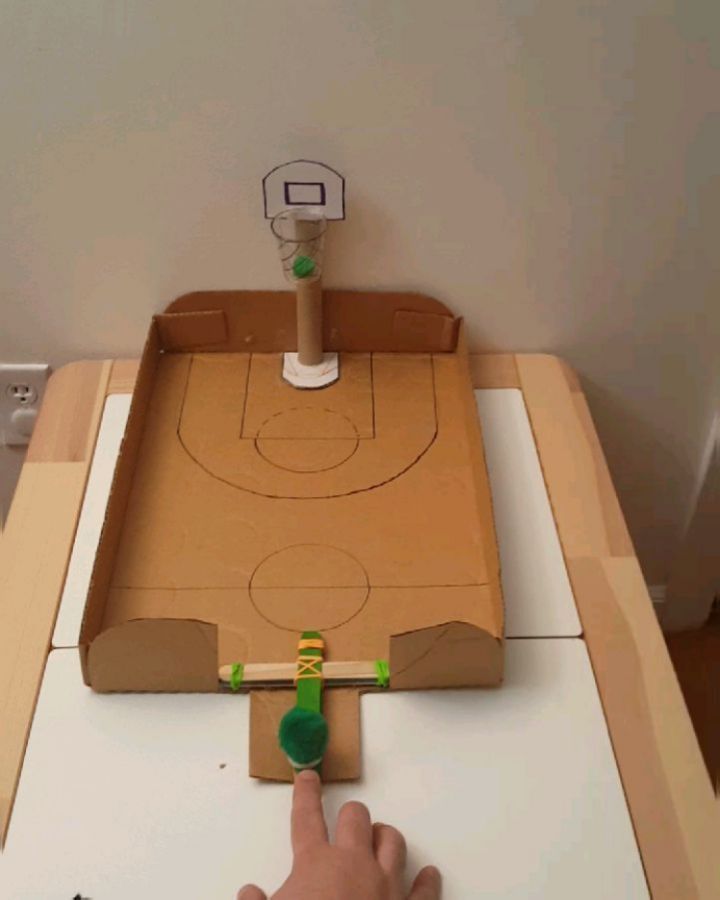 How to make a cardboard basketball hoop