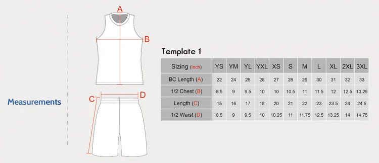 How to measure basketball jersey size