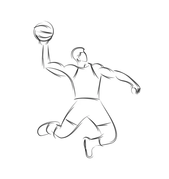 How to draw a basketball player dunking