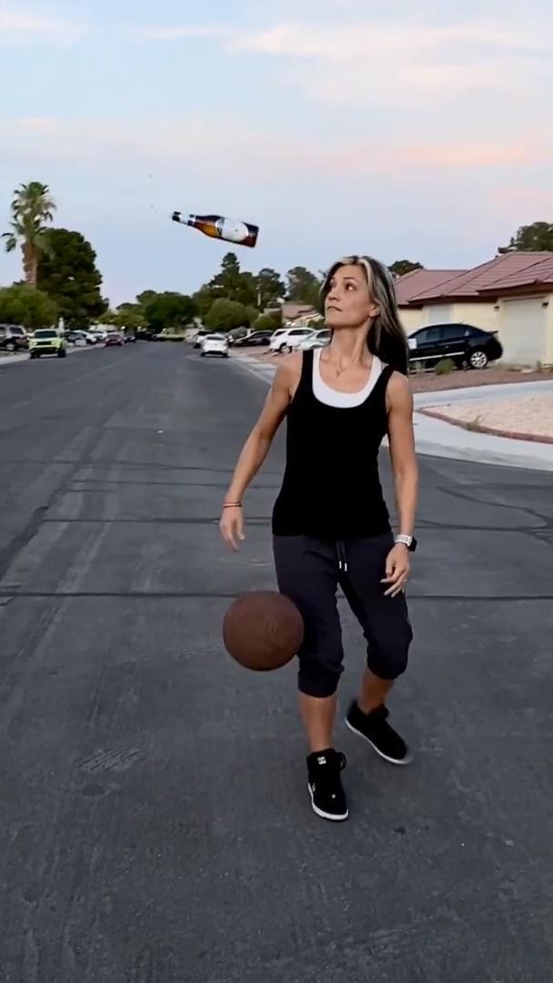 How to bounce a basketball between your legs